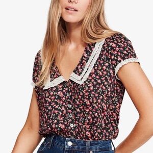 Free People Ana Printed Blouse